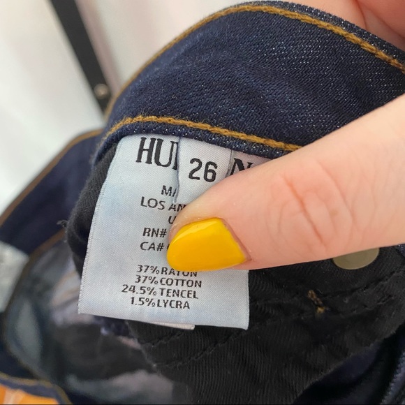 Hudson Dark Wash Wide Leg Jeans, size 26 - Picture 3 of 8